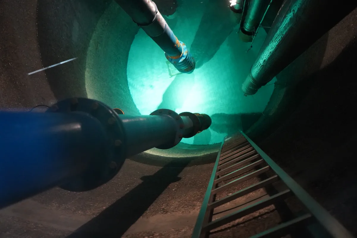 Blick in eine Pumpstation der Wasserversorgung.